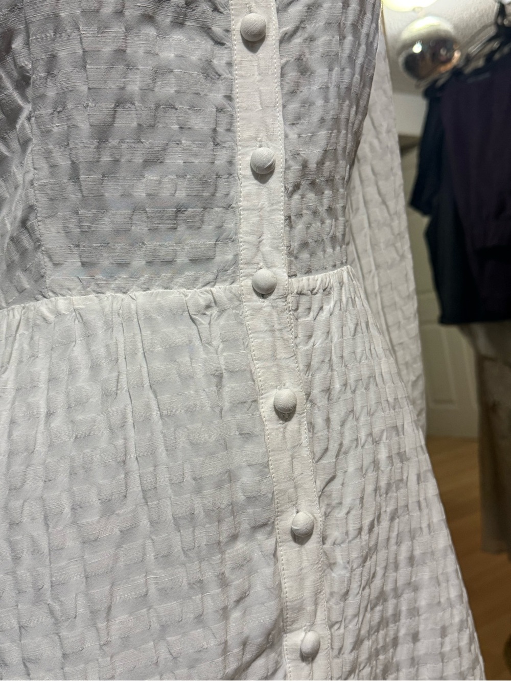 Country Road linen blend puff sleeve shirt dress - Picture 6 of 8